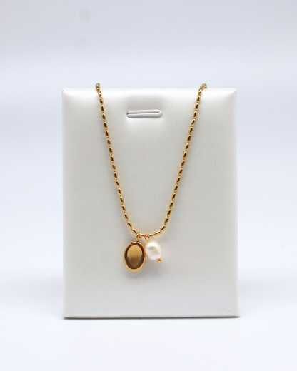 Golden Pearl Necklace