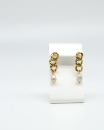 Pearl and Chain Studs