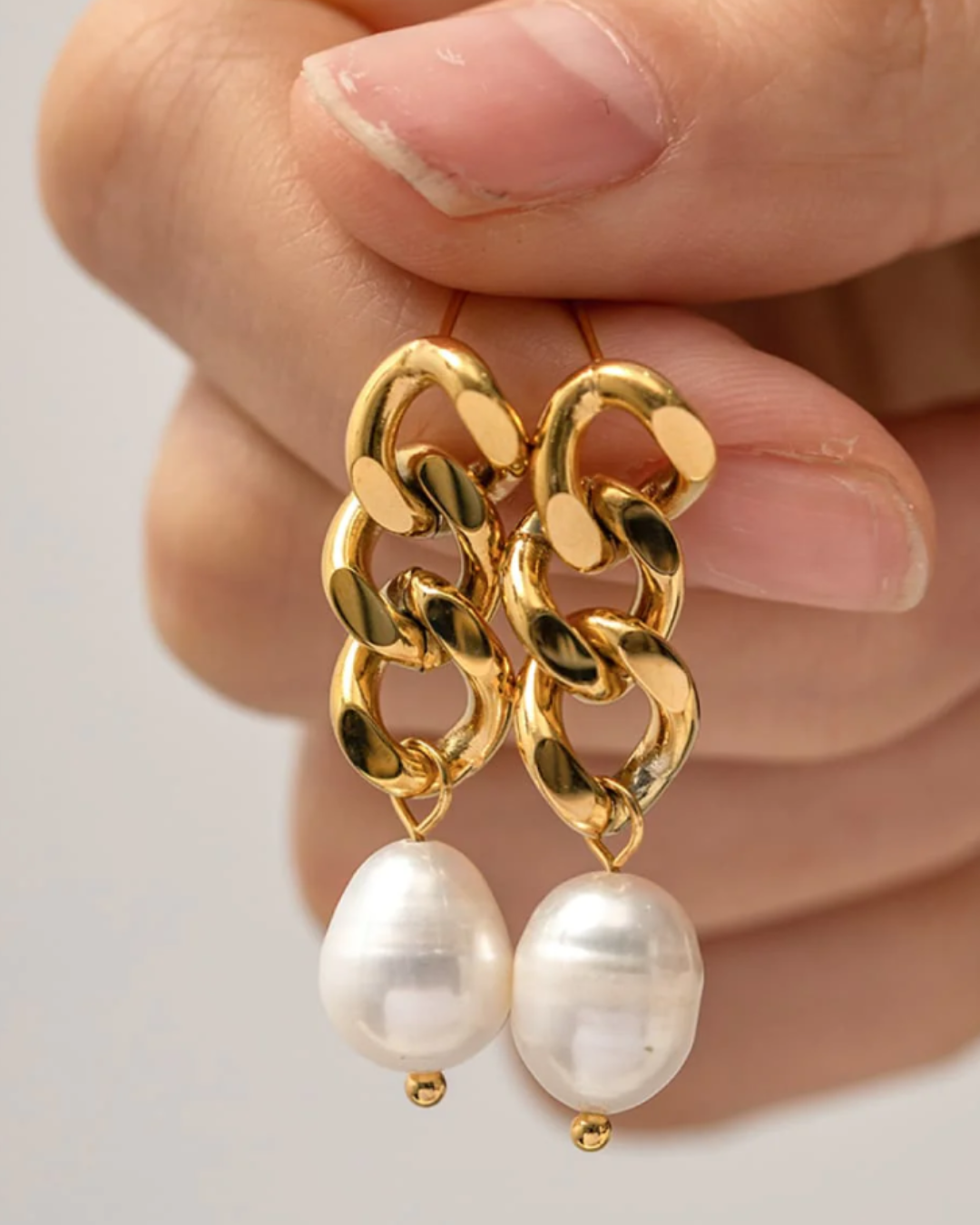 Pearl and Chain Studs