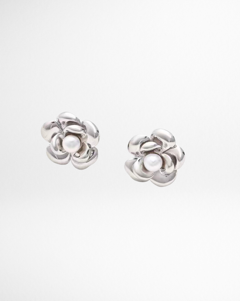 Sterling Silver Petal Studs