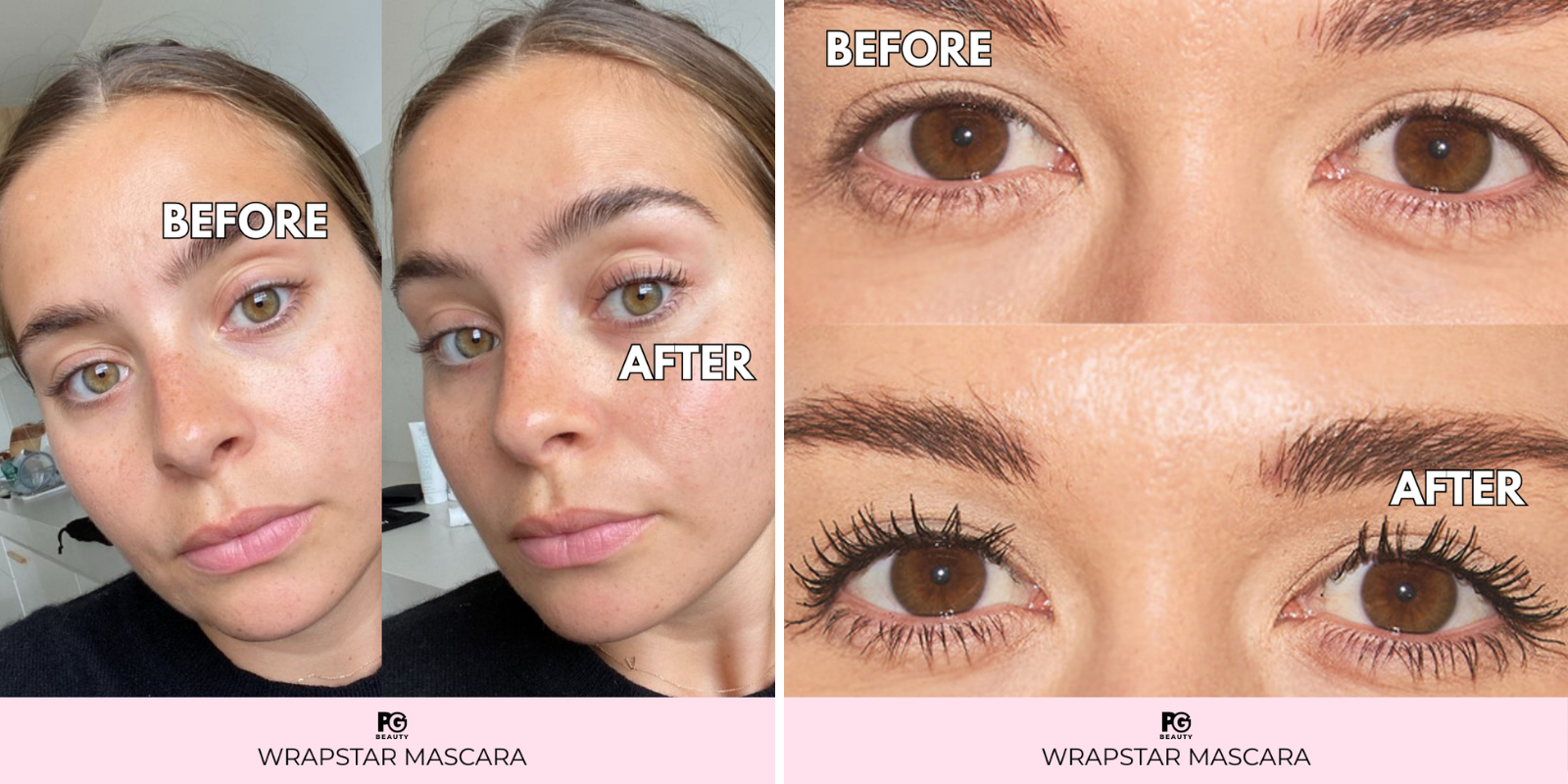 Before and After - PG Beauty Tubing Mascara