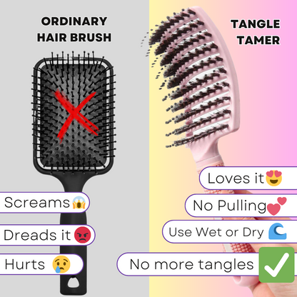 ordanairy hair brush vs practigal tangle tamer nz