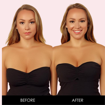 Black Boob Tape tits up before and after